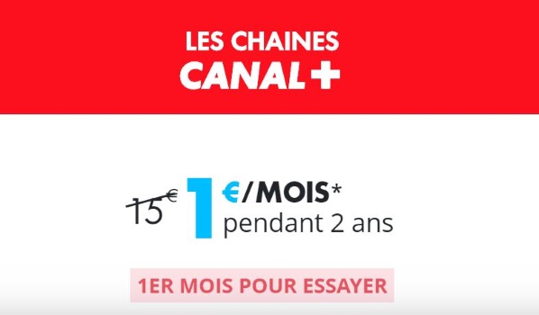 Promo Canal : les chaînes Canal à 1 euro/mois pendant 2 ans