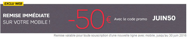 Bon plan : 50 euros de remise et ventes flash sur les smartphones de SFR