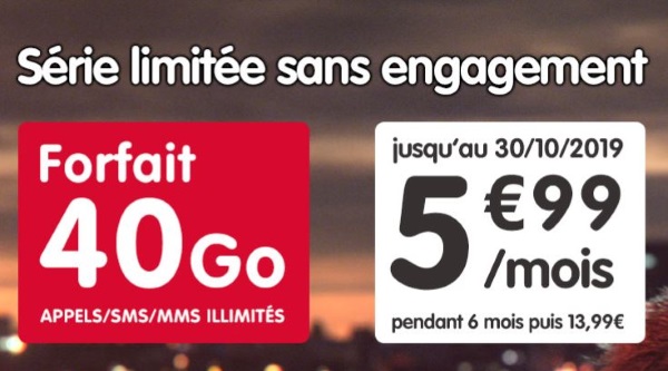 Forfait mobile : 40 Go à 6€/mois chez NRJ Mobile pour quelques heures encore...