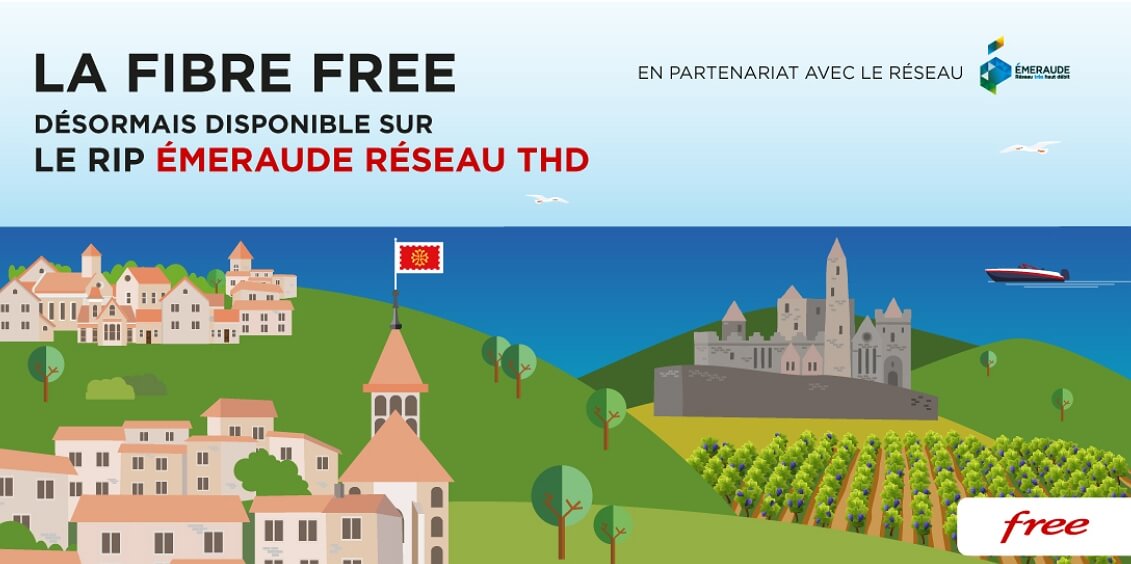 Aude : les offres fibre Free disponibles sur le réseau Emeraude THD
