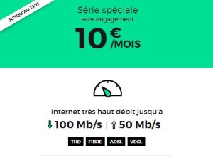Offre Internet ADSL et fibre : 10€/mois, petit prix garanti à vie chez RED by SFR