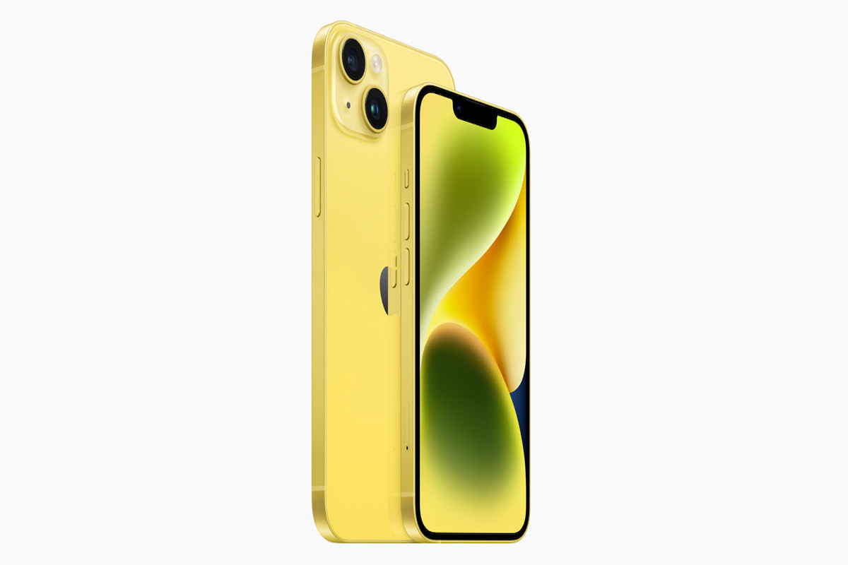 iPhone 14 jaune, à 26% de réduction chez Rue du Commerce
