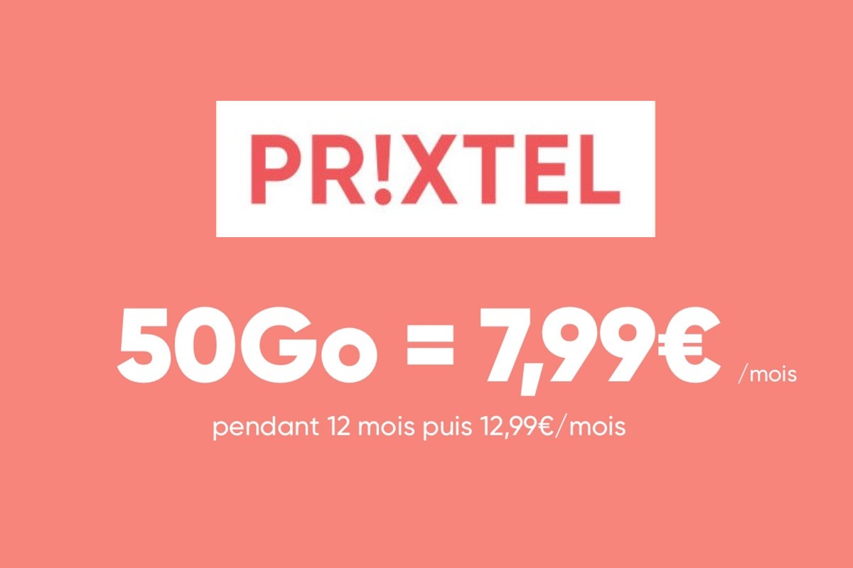 Vente privée exclusive : le forfait Prixtel 50 Go à moins de 8€/mois