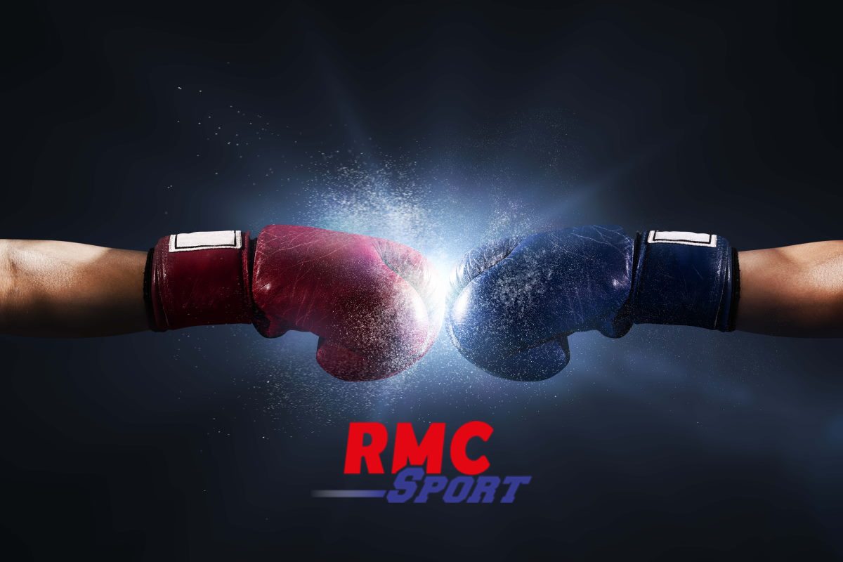 2 gants de boxe avec logo RMC Sports car soirée MMA ce WE