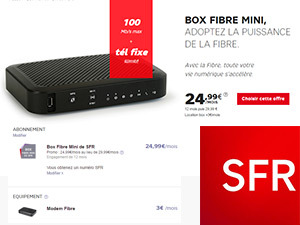 Nouvelles offres Internet chez SFR et nouvelle Box Fibre Mini à partir de 24,99€/mois