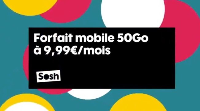 Forfait en promo Sosh : 10€/mois pour 50 Go sur le réseau Orange pour la rentrée