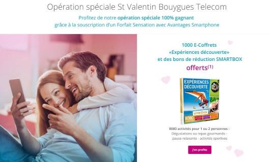 Cadeau de Saint-Valentin chez Bouygues Telecom