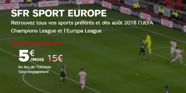 SFR Sport Europe pour regarder la Ligue des Champions