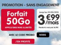 Forfait NRJ mobile 50 Go pas cher