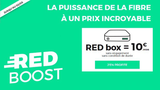 Promo Internet : la box RED fibre à 10€/mois à vie