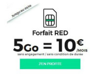 RED by SFR 5 Go à 10 euros jusqu'au 3 octobre