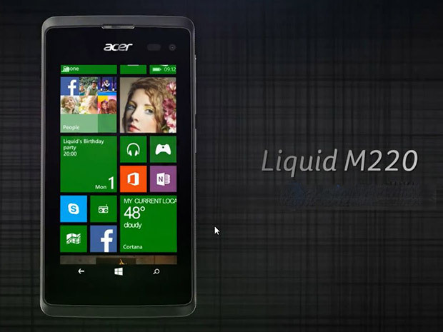 Acer Liquid M220 sous Windows Phone 8.1