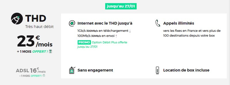 Le forfait internet Red Box THD passe à 23 euros à partir du 21 janvier 2020