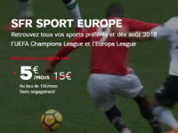 Nouvelle options SFR Sport Europe avant RMC Sport