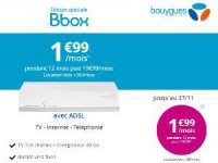 Bouygues : promo Bbox ADSL& VDSL2 à 1,99€/mois