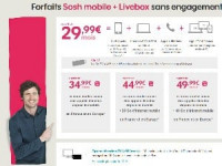 Sosh mobile + livebox en promo à partir de 14,99€/mois